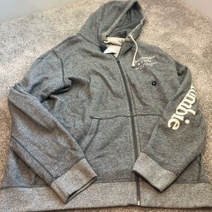 Men’s gray zip up hoodie
